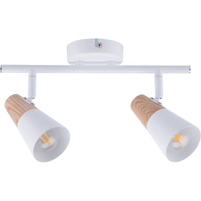 Поворотный светильник HIPER 2хE14х40Вт WHITE/LIGHT WOOD H079-2 Поворотный светильник HIPER 2хE14х40Вт WHITE/LIGHT WOOD H079-2